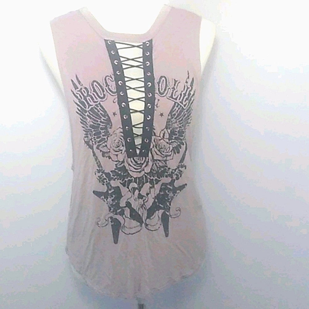 Sleeveless Rock & Roll rocker tee